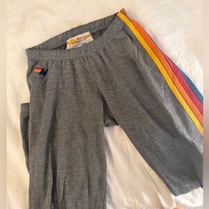 Aviator Nation - 5 STRIPE SWEATPANTS, HEATHER GREY